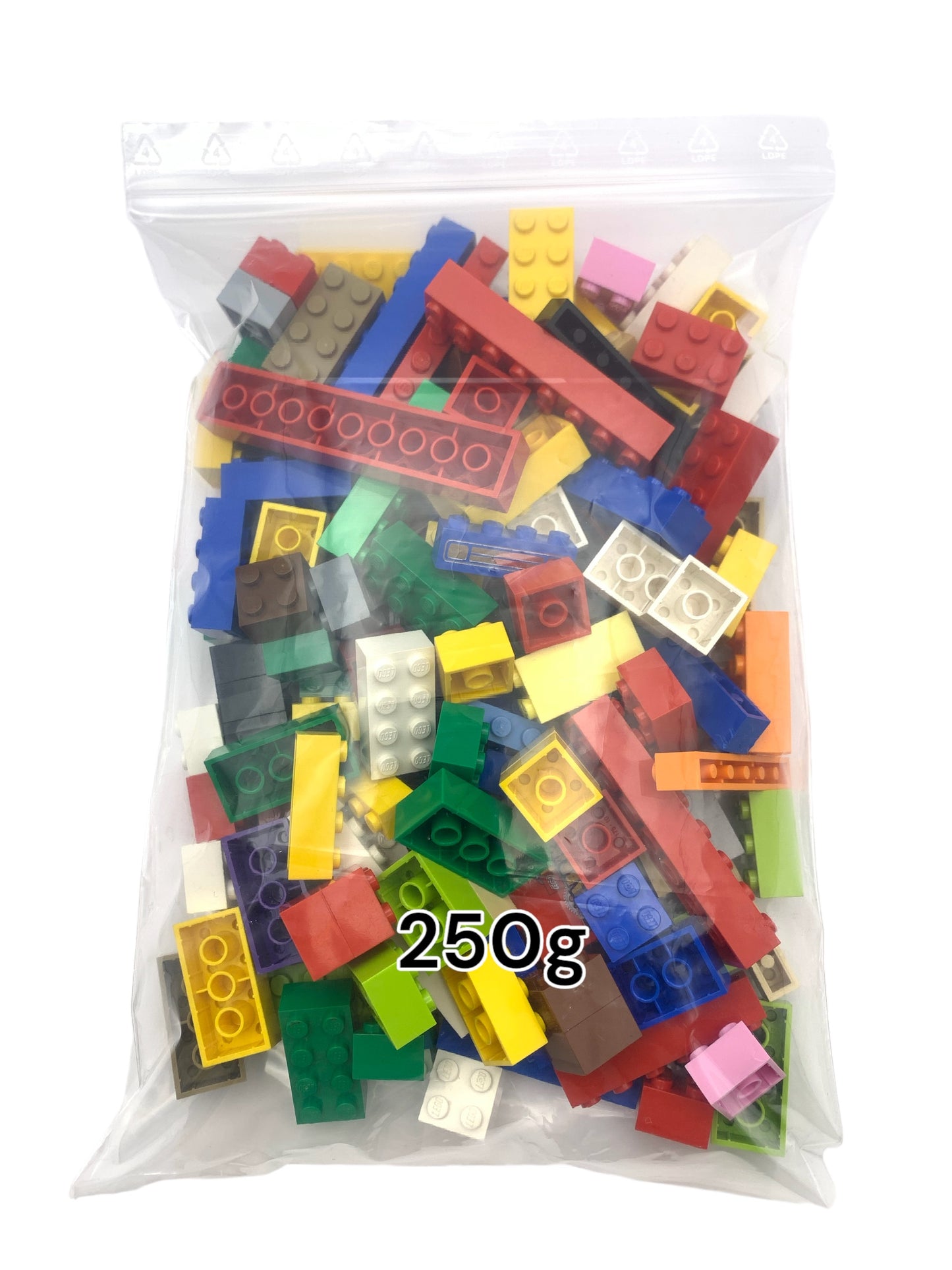 250g LEGO® Classic-Steine, Basis-Steine LEGO®-Hochsteine. Buntgemischt.