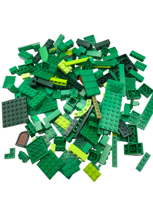 250g LEGO®-Steine. Grün, Grüntöne, gemischt